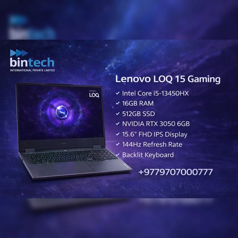 Lenovo LOQ 15 gaming laptop with RTX 3050