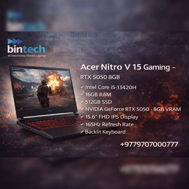 Acer Nitro V 15 gaming laptop with RTX 5050